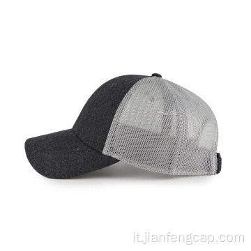 Cappellino da baseball bianco melton e mesh